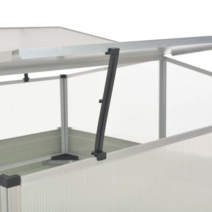 Frühbeet Abdeckung Anthrazit 100x100x77 cm Verzinkter Stahl Gewächshaus