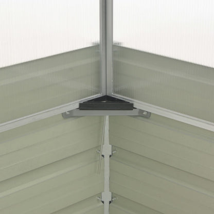 Frühbeet Abdeckung Anthrazit 100x100x77 cm Verzinkter Stahl Gewächshaus