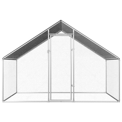 Chicken cage, chicken coop, steel, 2.75 x 2 x 1.92 m, run, outdoor enclosure, animal cage, poultry house