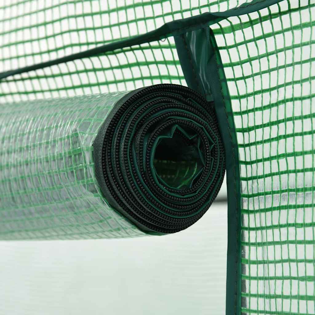 Begehbares Gewächshaus 200 x 80 x 173 cm Foliengewächshaus Rolltür