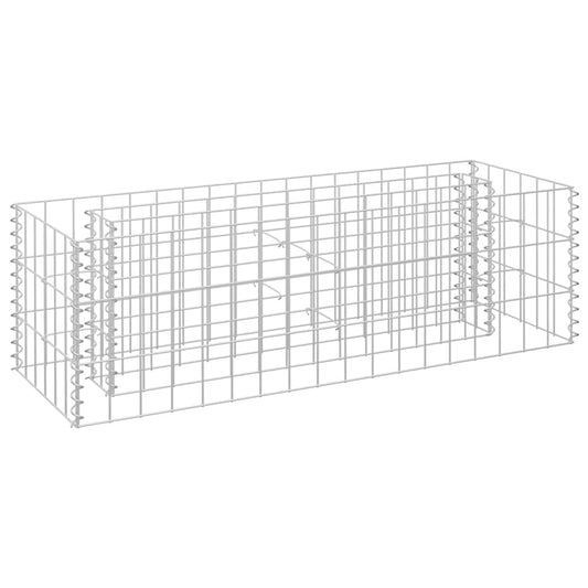 Gabion raised bed, galvanized steel, 90×30×30 cm, plantable