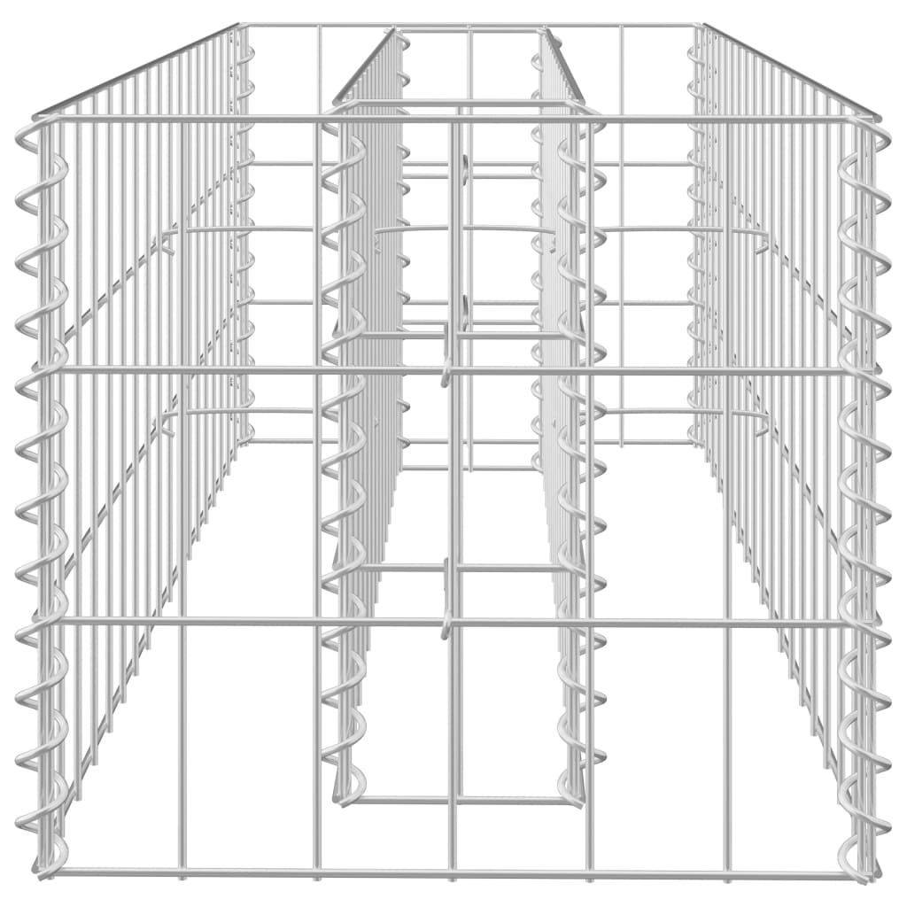 Gabionen-Hochbeet Verzinkter Stahl 90×30×30 cm bepflanzbar