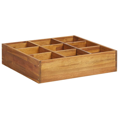 vidaXL Raised Garden Bed for Herbs, Solid Acacia Wood, 60 x 60 x 15 cm