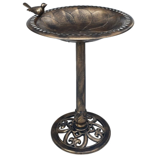 Vogelbad Vogeltränke 150 x 76 cm Bronze Kunststoff Wasserbad