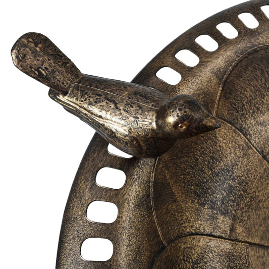 Vogelbad Bronzenfarben Kunststoff 50x50x76 cm Vogeltränke