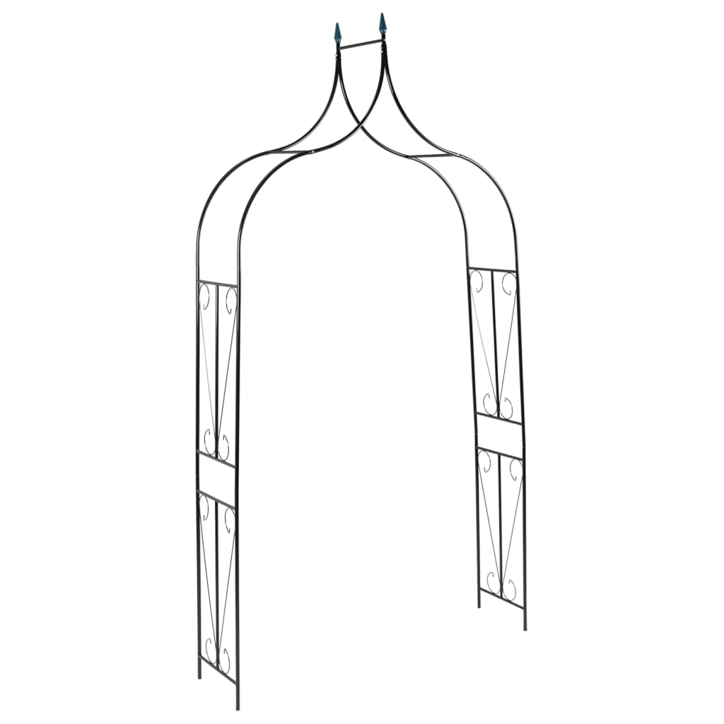 Rosenbogen Torbogen Schwarz 258 cm Rosenspalier Kletterhilfe Eisen