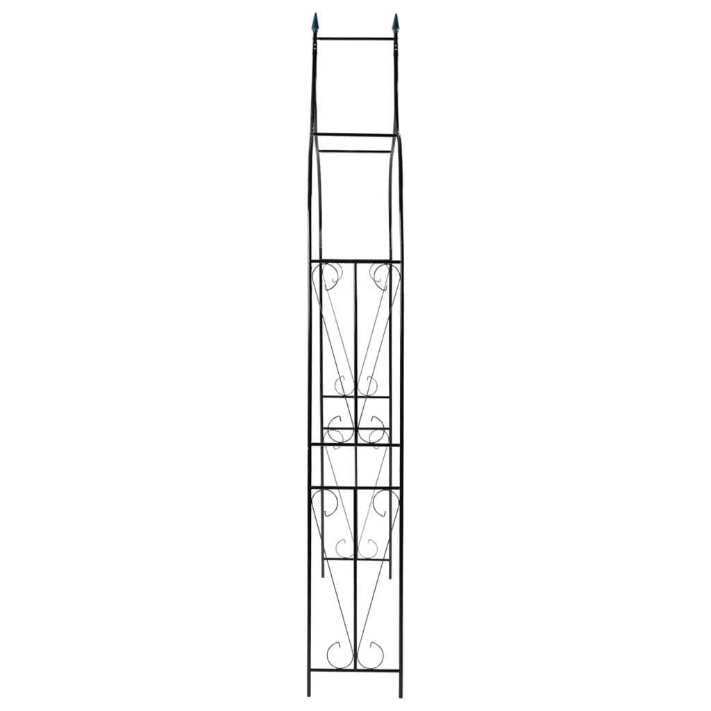 Rosenbogen Torbogen Schwarz 258 cm Rosenspalier Kletterhilfe Eisen