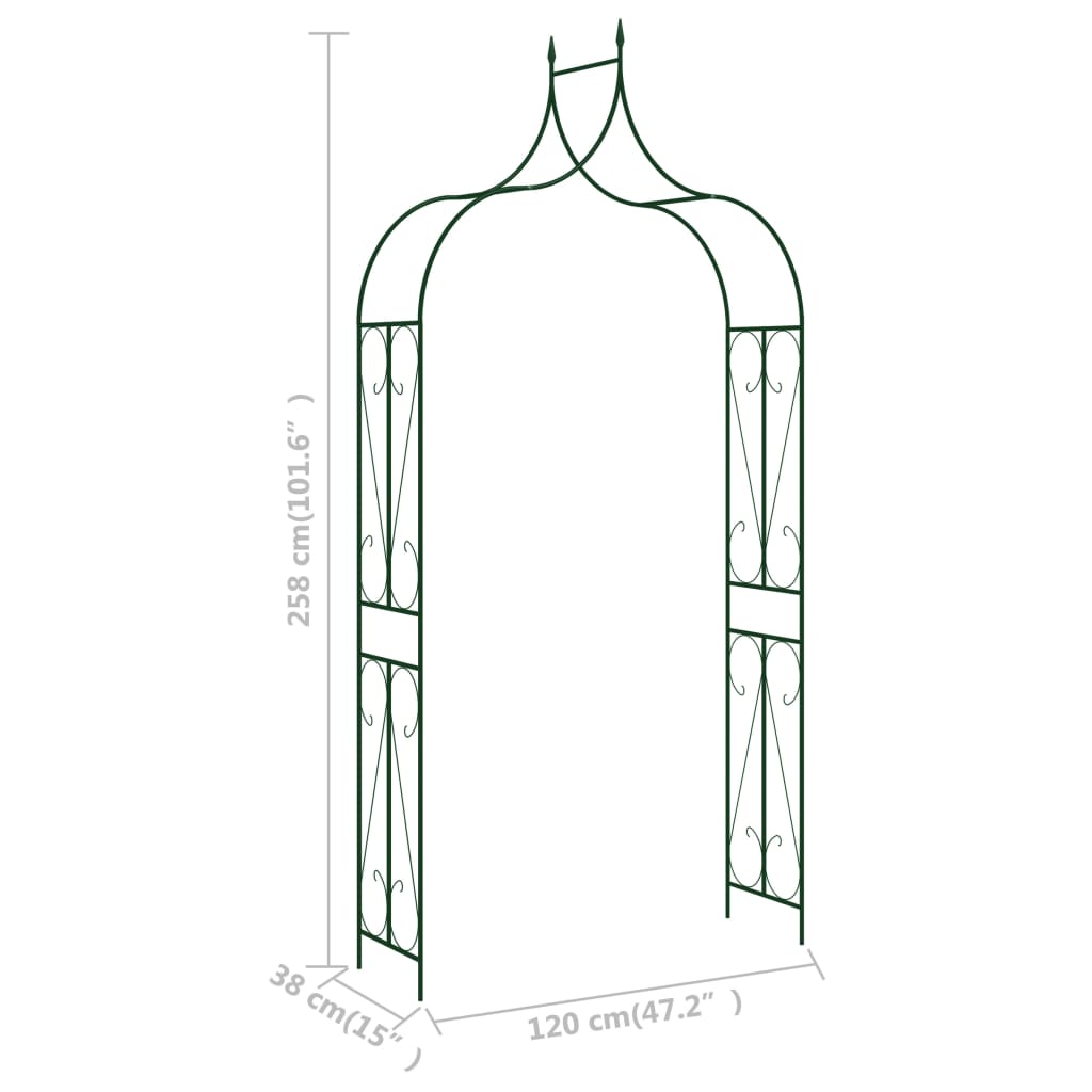 Rosenbogen Torbogen Schwarz 258 cm Rosenspalier Kletterhilfe Eisen