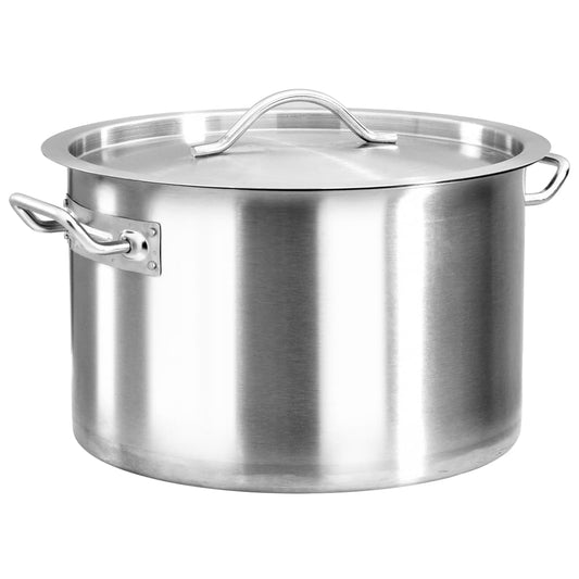 Suppentopf XXL 23 Liter 35x22 cm Edelstahl groß mit Deckel und Griffen Topf
