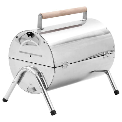 Campinggrill Edelstahl Holzkohlegrill Tragbar mit Deckel BBQ Grill