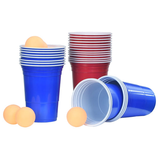 Beer-Pong Set 0,5 L Kunststoff Becher Hartplastik Partyspaß Bier Pong