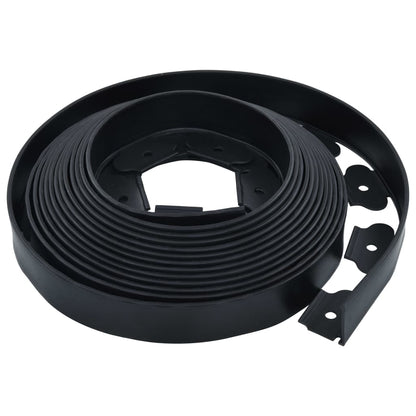 Rasenkante flexibel 30 Nägel 1000 x 5 cm Schwarz 10m Beeteineinfassung