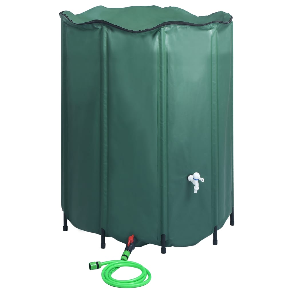 Regenwassertank Faltbar mit Hahn 1000 L Regentank Wasserspeicher 120 x 100 cm