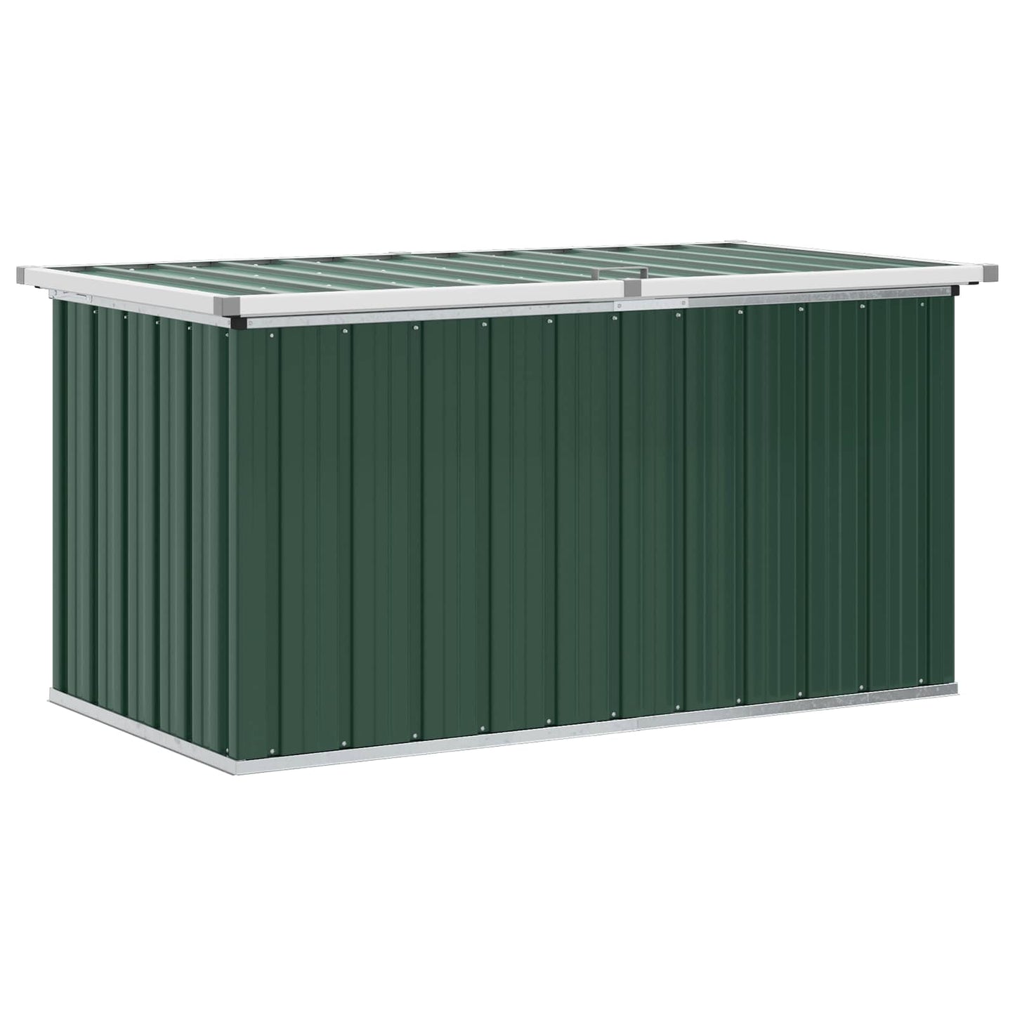 Gartenbox Aufbewahrungsbox 129x67x65 cm Stahl Grün Kissenbox Wetterfest