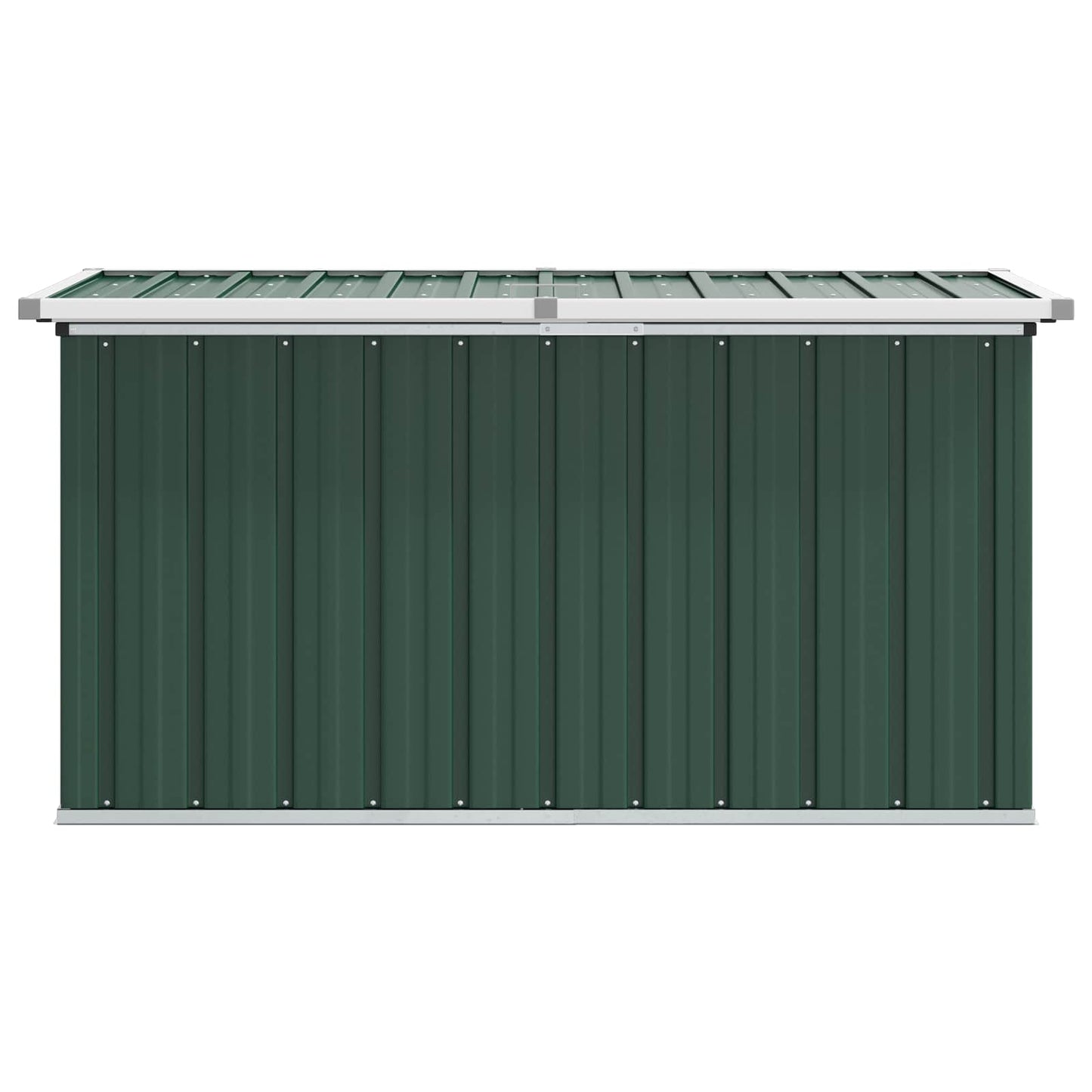 Gartenbox Aufbewahrungsbox 129x67x65 cm Stahl Grün Kissenbox Wetterfest