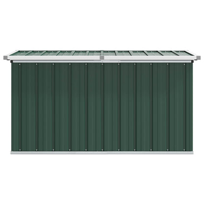 Gartenbox Aufbewahrungsbox 129x67x65 cm Stahl Grün Kissenbox Wetterfest