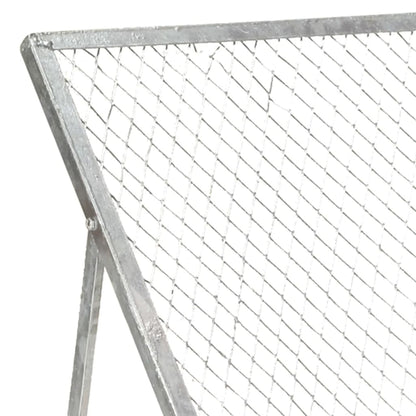 Garden sieve, soil sieve, galvanized steel, 60 x 85 x 89 cm, foldable