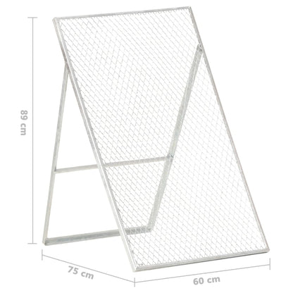 Garden sieve, threshing sieve, galvanized steel, compost sieve, 60 x 75 x 89 cm, soil sieve