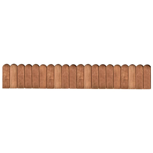 vidaXL Garden Edging Brown 120 cm Impregnated Pine Wood