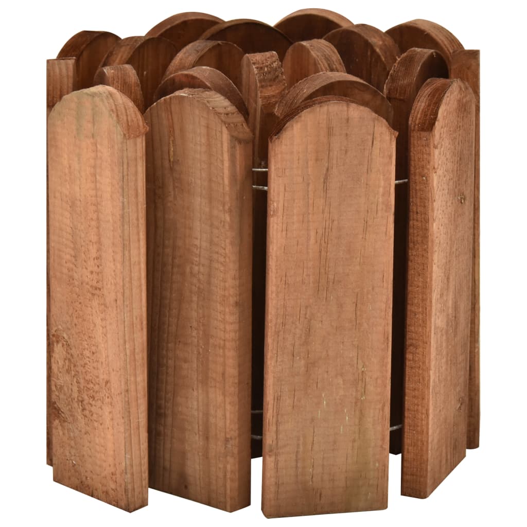 vidaXL Garden Edging Brown 120 cm Impregnated Pine Wood