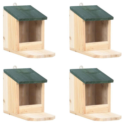 Eichhörnchen-Futterhaus aus Holz mit Klappdeckel – 4x Futterstation Eichhörnchen