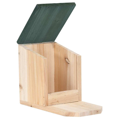 Eichhörnchen-Futterhaus aus Holz mit Klappdeckel – 4x Futterstation Eichhörnchen