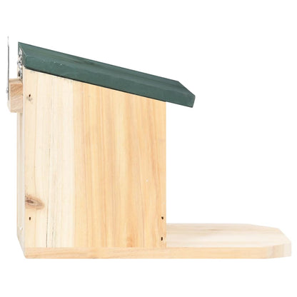 Eichhörnchen-Futterhaus aus Holz mit Klappdeckel – 4x Futterstation Eichhörnchen