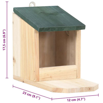 Eichhörnchen-Futterhaus aus Holz mit Klappdeckel – 4x Futterstation Eichhörnchen