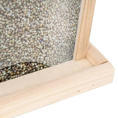 Vogelfutterhäuser 4 Stk. Tannenholz 19 x 19 x 25 Vogelhäuschen Wildvögel Futterstation