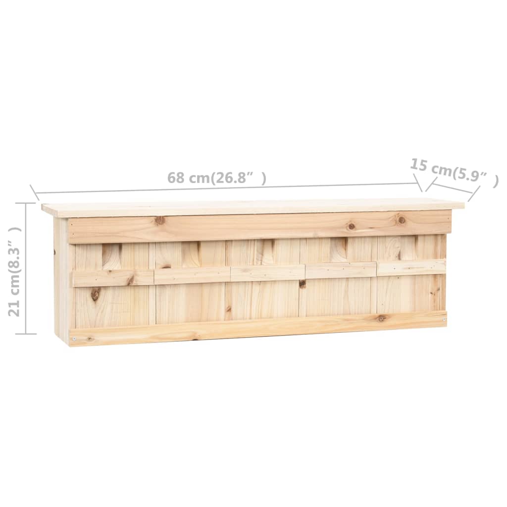 Nistkasten Spatzenhaus 5-fach Brutkammern 68x15x21 cm Wildvögel Nisthilfe Brutkasten