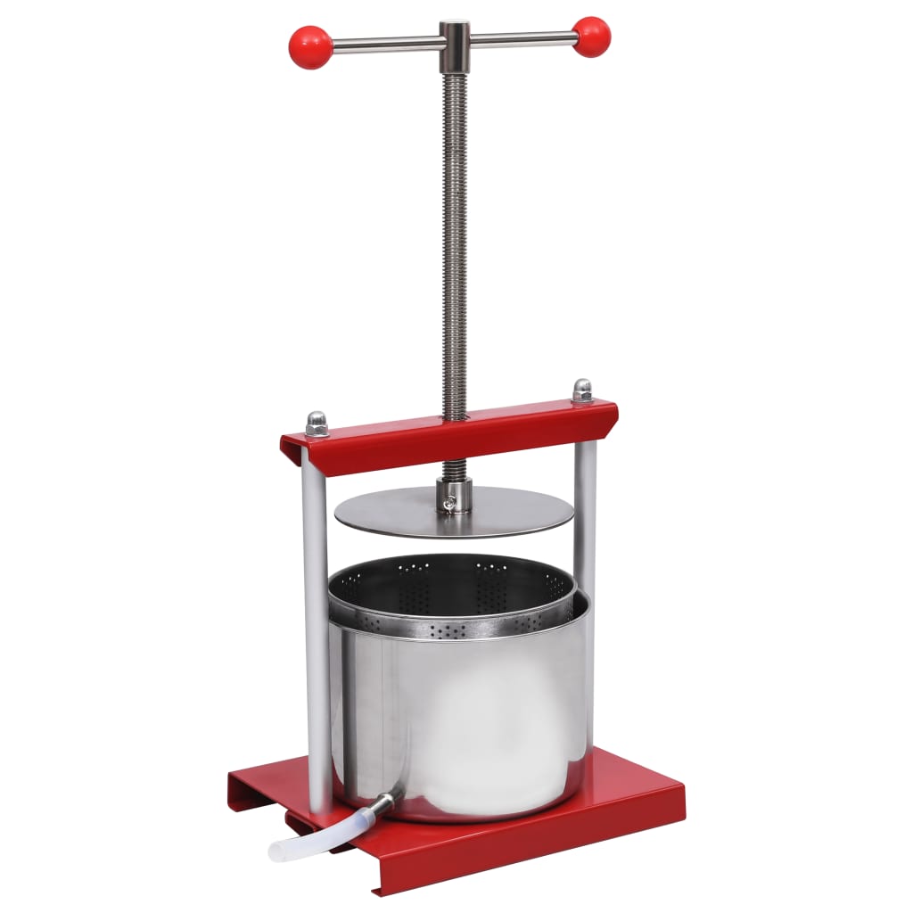 Obstpresse Weinpresse Saftpresse Fruchtpresse Edelstahl 6 L