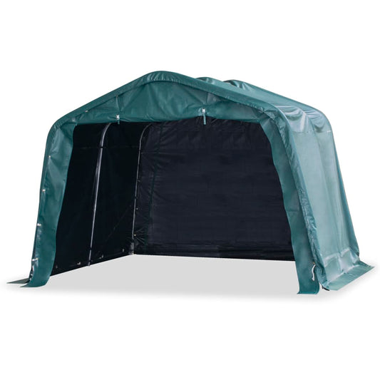 Weidezelt Lagerzelt mobiler Unterstand PVC 550 g/m² 3,3×3,2 m Dunkelgrün Stall