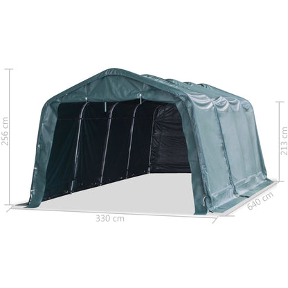 vidaXL Pasture Tent PVC 550 g/m² 3.3×6.4 m Dark Green
