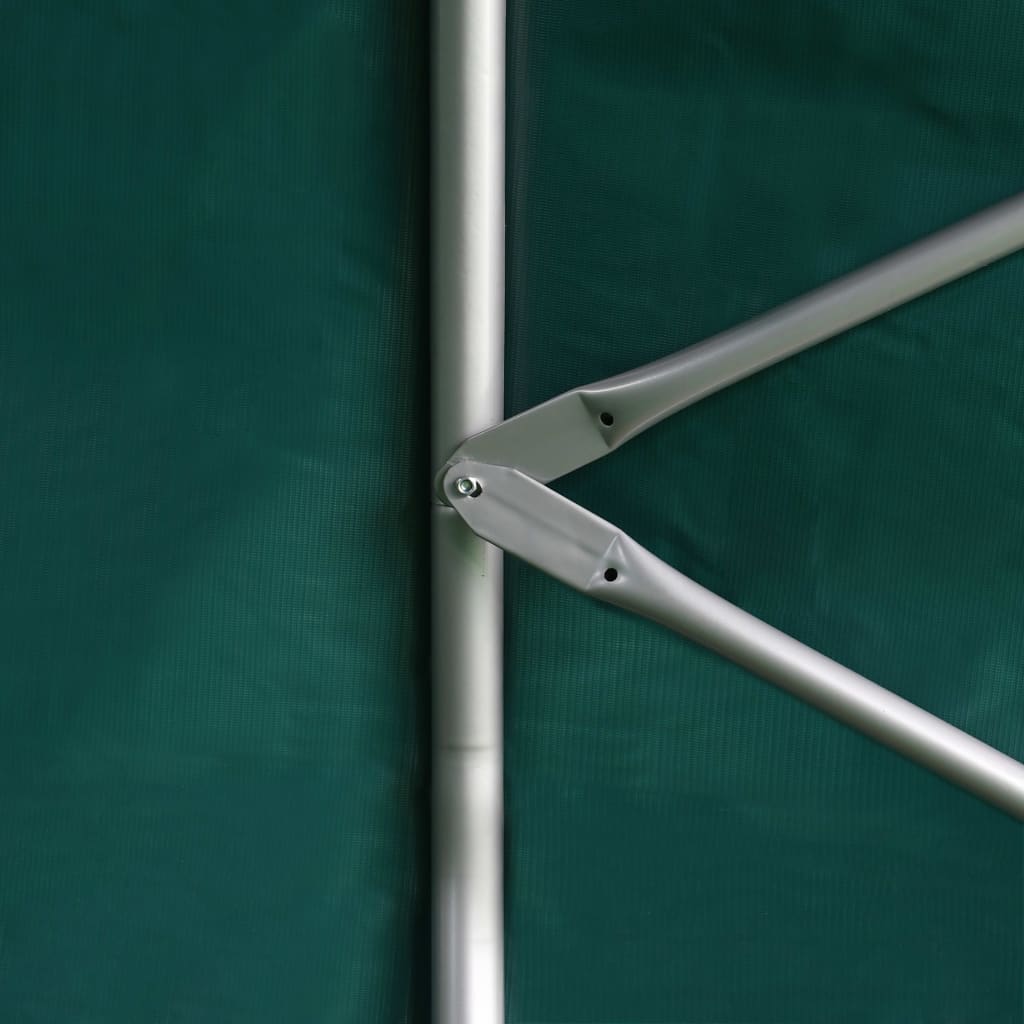 Weidezelt Stahl PVC 3,7x3,7 m Grün mobiler Unterstand Lagerzelt Offenstall