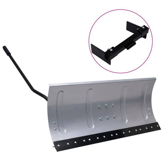 Schneeschild für Rasentraktor mit Adapter 100 cm Stahl Schneepflug