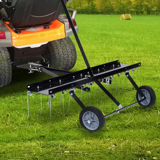 Vertikutierer Aufsitzmäher Quad 100 cm Rasenbelüfter Moosentferner
