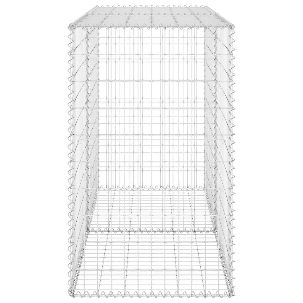 Gabionenwand Verzinkter Stahl 150×60×100 cm Gabionenzaun Drahtkorb Steinmauer Wand