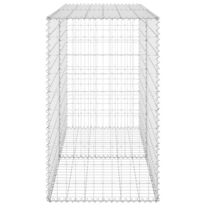 Gabionenwand Verzinkter Stahl 150×60×100 cm Gabionenzaun Drahtkorb Steinmauer Wand