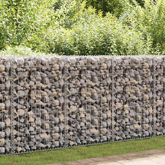 Gabionenwand Verzinkter Stahl 150×60×100 cm Gabionenzaun Drahtkorb Steinmauer Wand