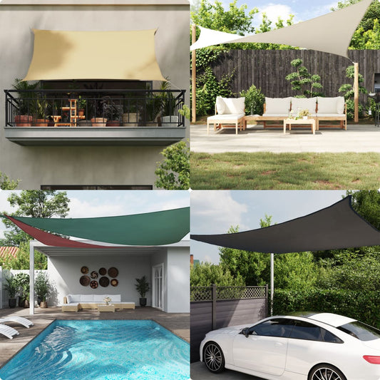 Sonnensegel Oxford-Gewebe Quadratisch 4x4 m Creme