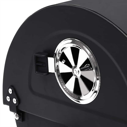 Holzkohlegrill Grillwagen mit Deckel Seitenablage Warmhalterost BBQ