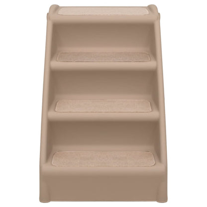 Hundetreppe Klappbar Braun 62x40x49,5 cm Haustiertreppe Aufstiegshilfe 75 kg