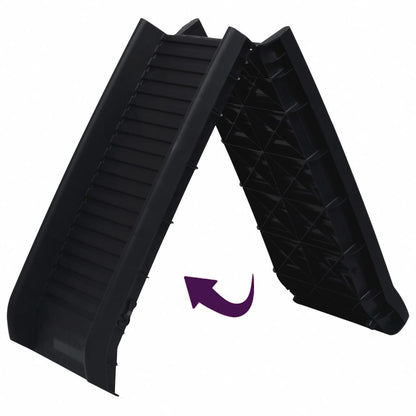 vidaXL Foldable Dog Ramp, Black, 155.5x40x15.5 cm