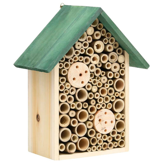 Insektenhotel 2er Set 23x14x29 cm Massivholz Tanne Naturschutz Wildbienen