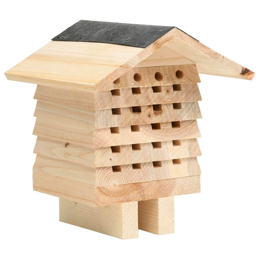 Bienenhotel Insektenhotel Tanne Massivholz 22x20x20 cm Wildbiene Naturschutz