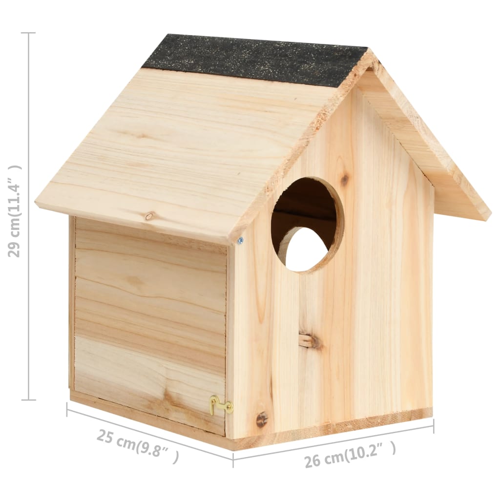 Eichhörnchenhaus Tanne Massivholz 26x25x29 cm Braun Kobel Eichkatzerl