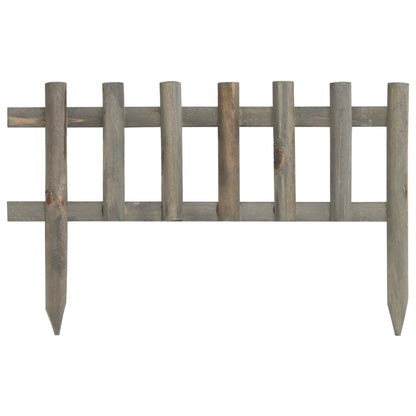 Rasenkanten 10 Stk. Tannenholz 4,4 m Beeteinfassung Grau 44 x 29 cm