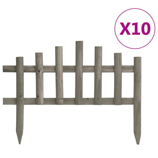 Beeteinfassung Rasenkanten 10 Stk. Tannenholz 4,4 m Beetumrandung 44 x 35 cm
