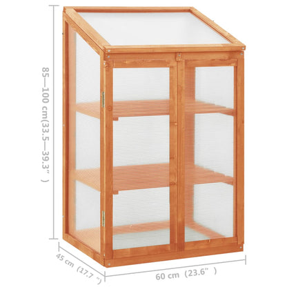 vidaXL Greenhouse 60x45x100 cm Fir Wood