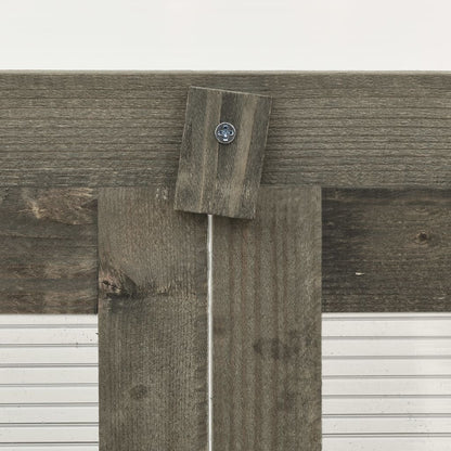 Gewächshaus 60x45x100 cm Tannenholz Anzuchtgewächshaus Treibhaus Anthrazit